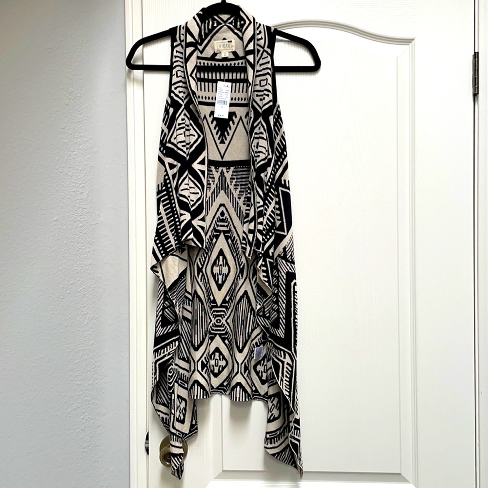 NWT Draped Vest / Cover Up